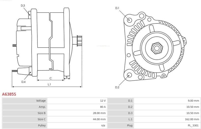 Alternator AS A6385S - image 5