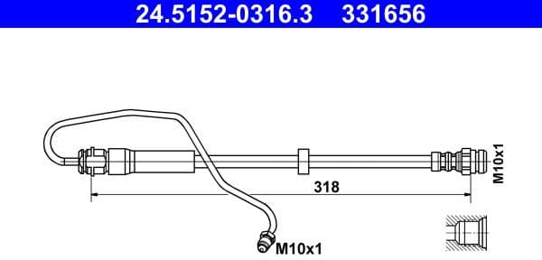 Brake Hose 24.5152-0316.3