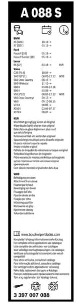 Wiper blade set BOSCH 2psc 3397007088 - image 4