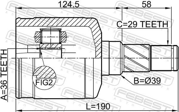 Joint Kit, drive shaft 0211-Z50LH - image 2