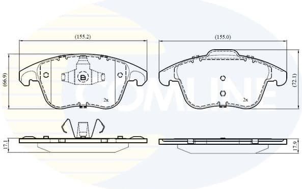 Brake pads front CBP03304