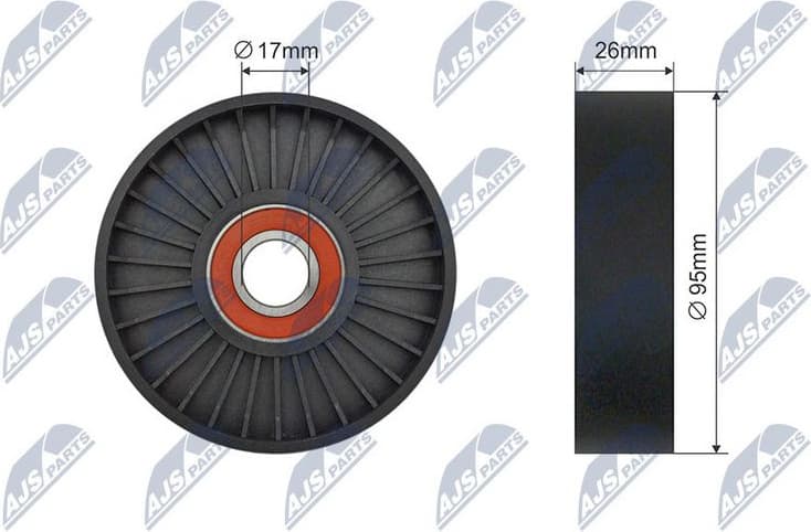 Tensioner Pulley, V-ribbed belt RNK-KA-015