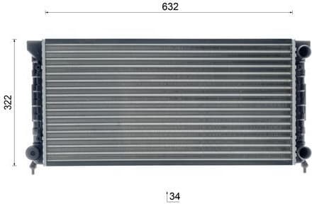 Radiator, engine cooling BEHR CR 345 000S - image 10