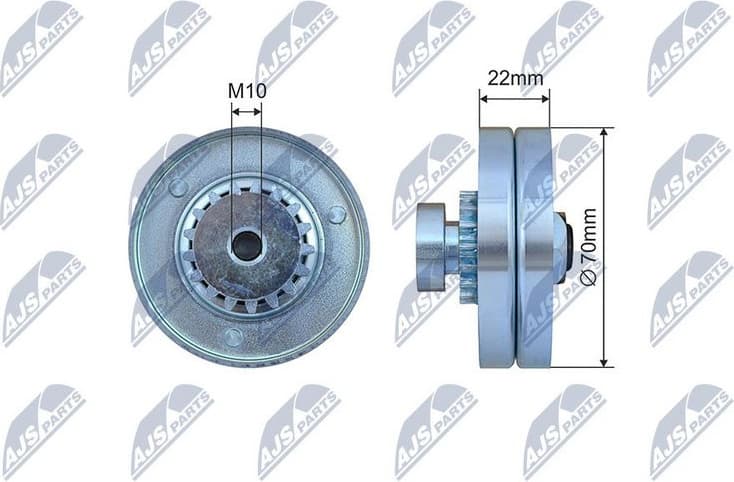 Tensioner Pulley, V-ribbed belt RNK-CH-039