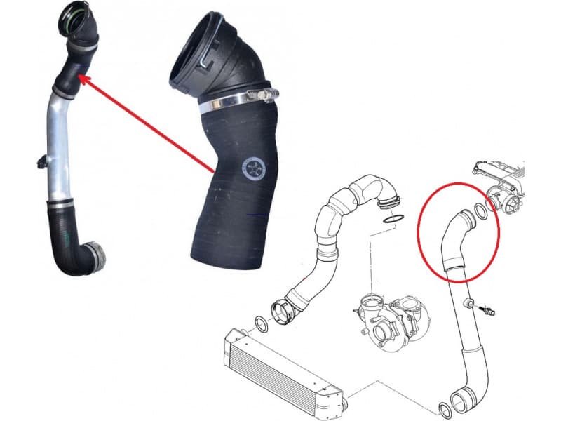 Turbocharger hose LCC6215