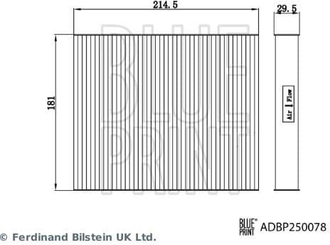 Filter, cabin air ADBP250078