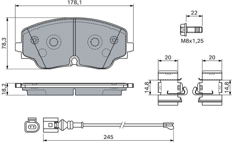 Brake Pad Set, disc brake 0986460162