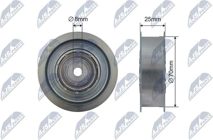 Tensioner Pulley, V-ribbed belt RNK-ME-052