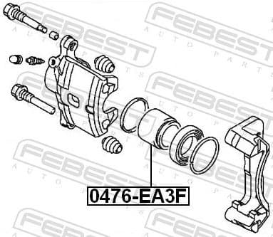 Piston, brake caliper 0476-EA3F - image 2