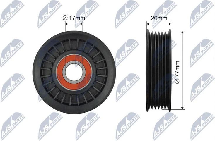Tensioner Pulley, V-ribbed belt RNK-PL-041