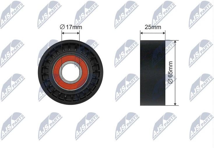 Tensioner Pulley, V-ribbed belt RNK-FR-050