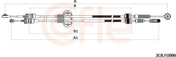 Cable Pull, manual transmission 92.2CB.FO006