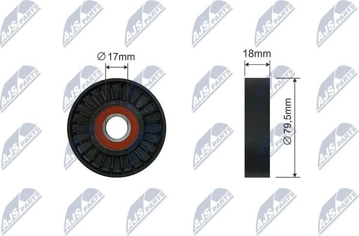 Tensioner Pulley, V-ribbed belt RNK-RE-027