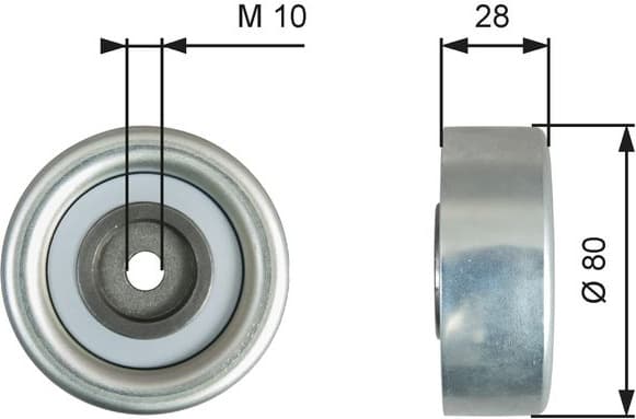 Deflection/Guide Pulley, V-ribbed belt DriveAlign™ T36778