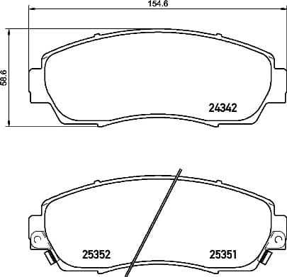 Brake Pad Set, disc brake PRIME LINE P28068