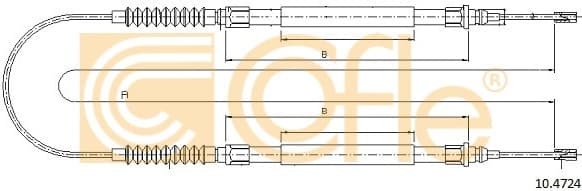 Cable Pull, parking brake 10.4724
