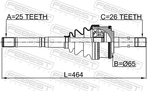 Joint Kit, drive shaft 2214-K2700 - image 2