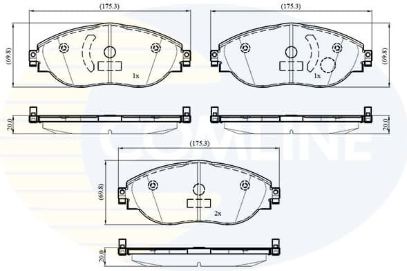 Brake pads rear CBP03115