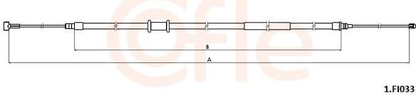Cable Pull, parking brake 92.1.FI033