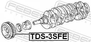 Belt Pulley, crankshaft TDS-3SFE - image 2