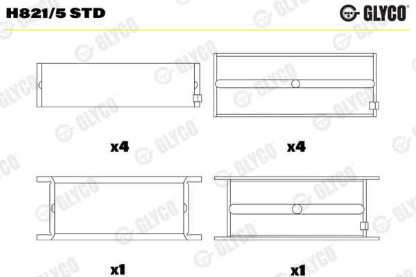 Crankshaft Bearing H821/5 STD