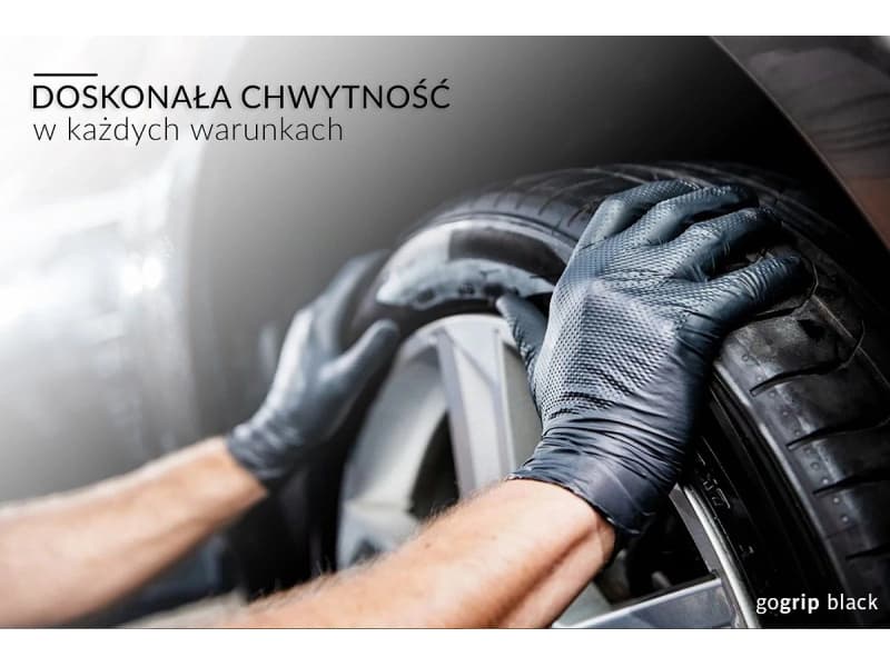 Nitrilinės vienkartinės pirštinės XXL juodos ( 50vnt.) MERCATOR GO-GRIP - image 4