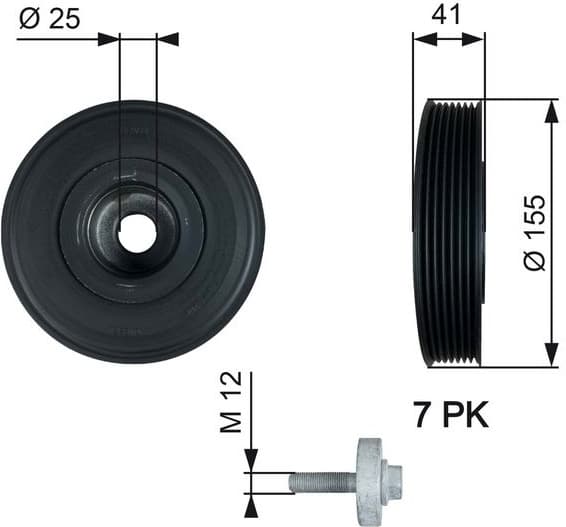 Belt Pulley, crankshaft DriveAlign™ TVD1017A