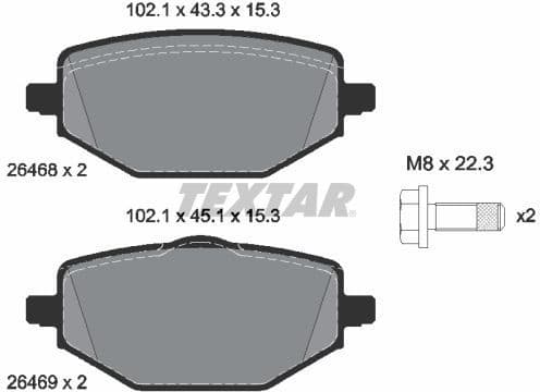 Brake Pad Set, disc brake Q+ 2646801