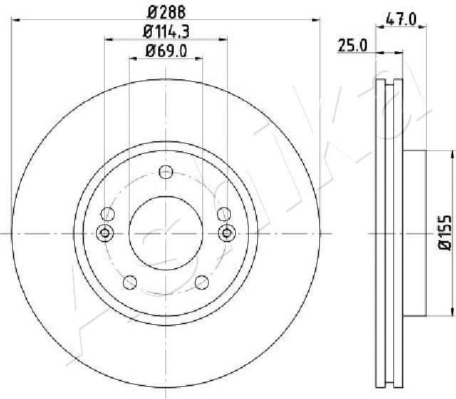 Brake Disc 60-0H-H35C - image 2