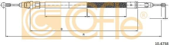 Cable Pull, parking brake 10.4738