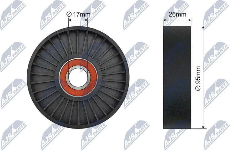 Tensioner Pulley, V-ribbed belt RNK-LR-016