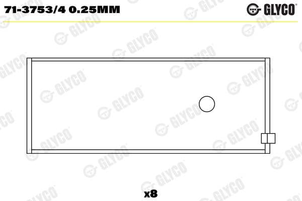 Connecting Rod Bearing 71-3753/4 0.25MM