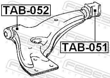 Mounting, control/trailing arm TAB-051 - image 2