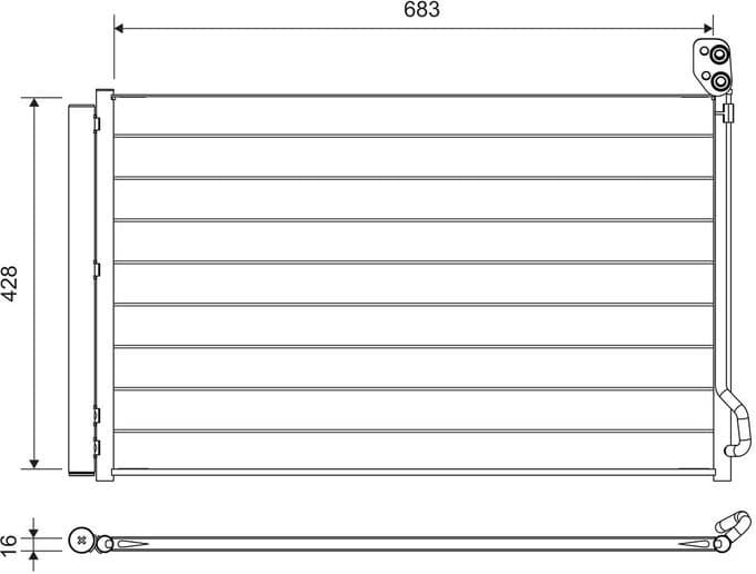 Condenser, air conditioning 822756