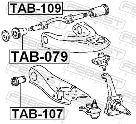 Mounting, control/trailing arm TAB-079 - image 2