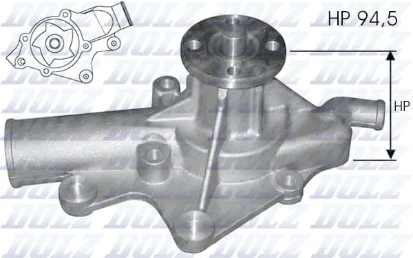 Water Pump, engine cooling J203