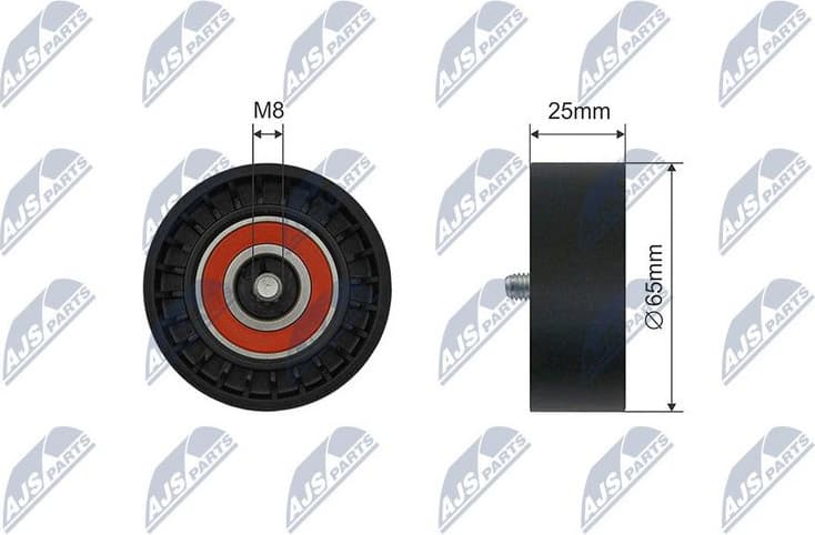 Tensioner Pulley, V-ribbed belt RNK-ME-059