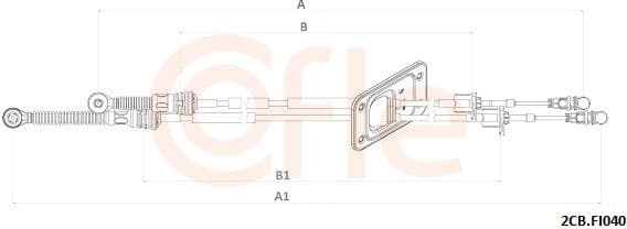 Cable Pull, manual transmission 92.2CB.FI040