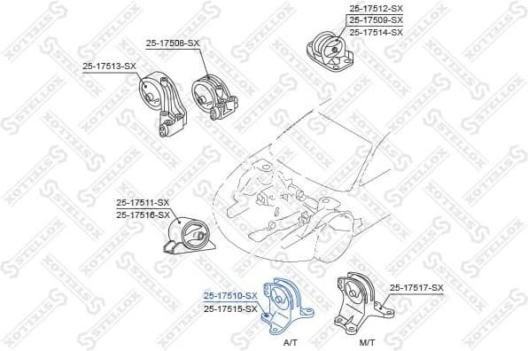 Mounting, engine 25-17510-SX - image 2