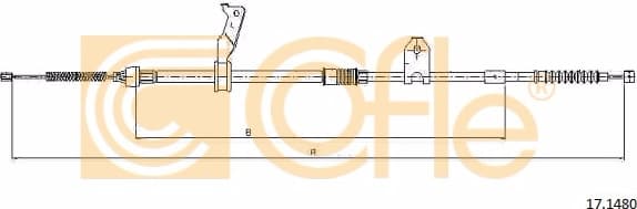 Cable Pull, parking brake 17.1480