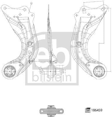 Control/Trailing Arm, wheel suspension 186459