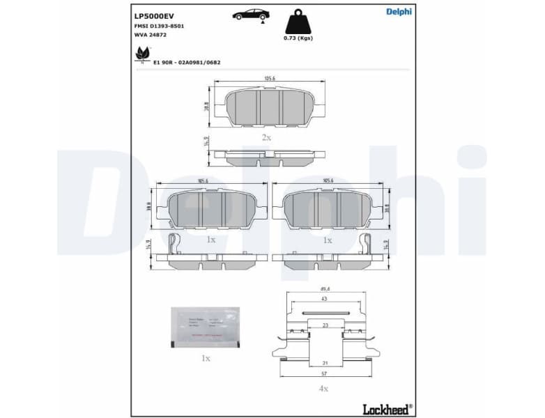 Brake Pad Set, disc brake LP5000EV