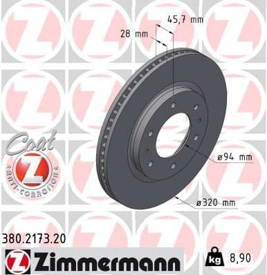 Brake Disc COAT Z 380.2173.20