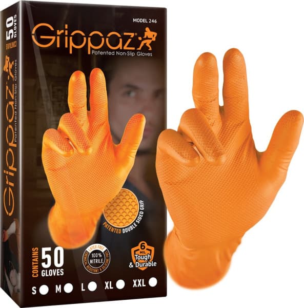 Darbinės nitrilinės pirštinės GRIPPAZ 50vnt Dydis M - GLV-GRP-O-M - image 3