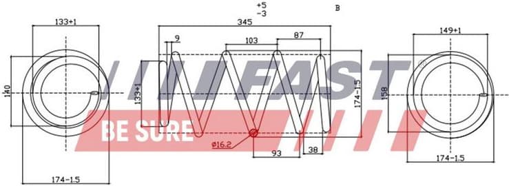 Suspension Set, springs FT12223K - image 2