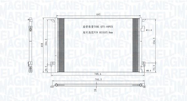 Condenser, air conditioning 350203892000 - image 2