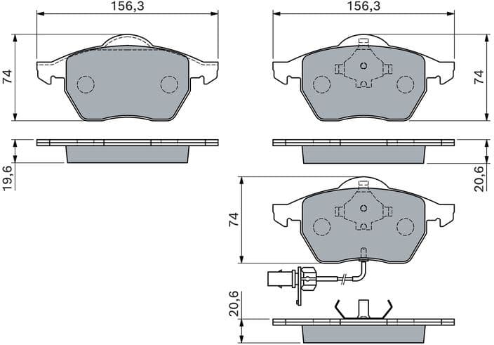 Brake Pad Set, disc brake 0 986 460 118