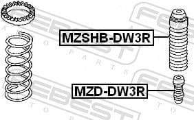 Rubber Buffer, suspension MZD-DW3R - image 2
