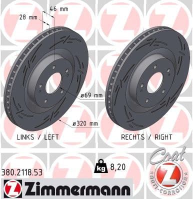 Brake Disc BLACK Z 380.2118.53