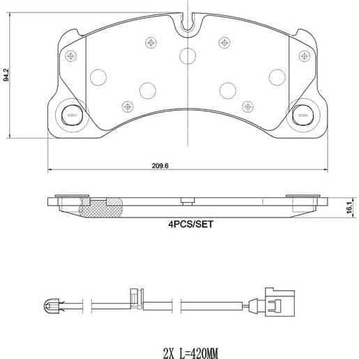 Brake Pad Set, disc brake PRIME LINE P 65 049